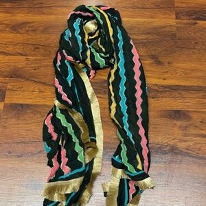 Colourful Zigzag Pattern Scarf